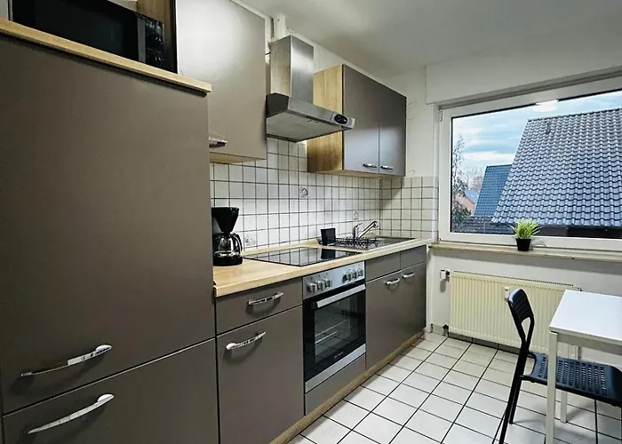 B2 Xl I 130m2 I 10 Einzelbetten I Voll Ausgestattet I Balkon I Wasch I Xxl P Apartmán Mettingen (North Rhine-Westphalia)